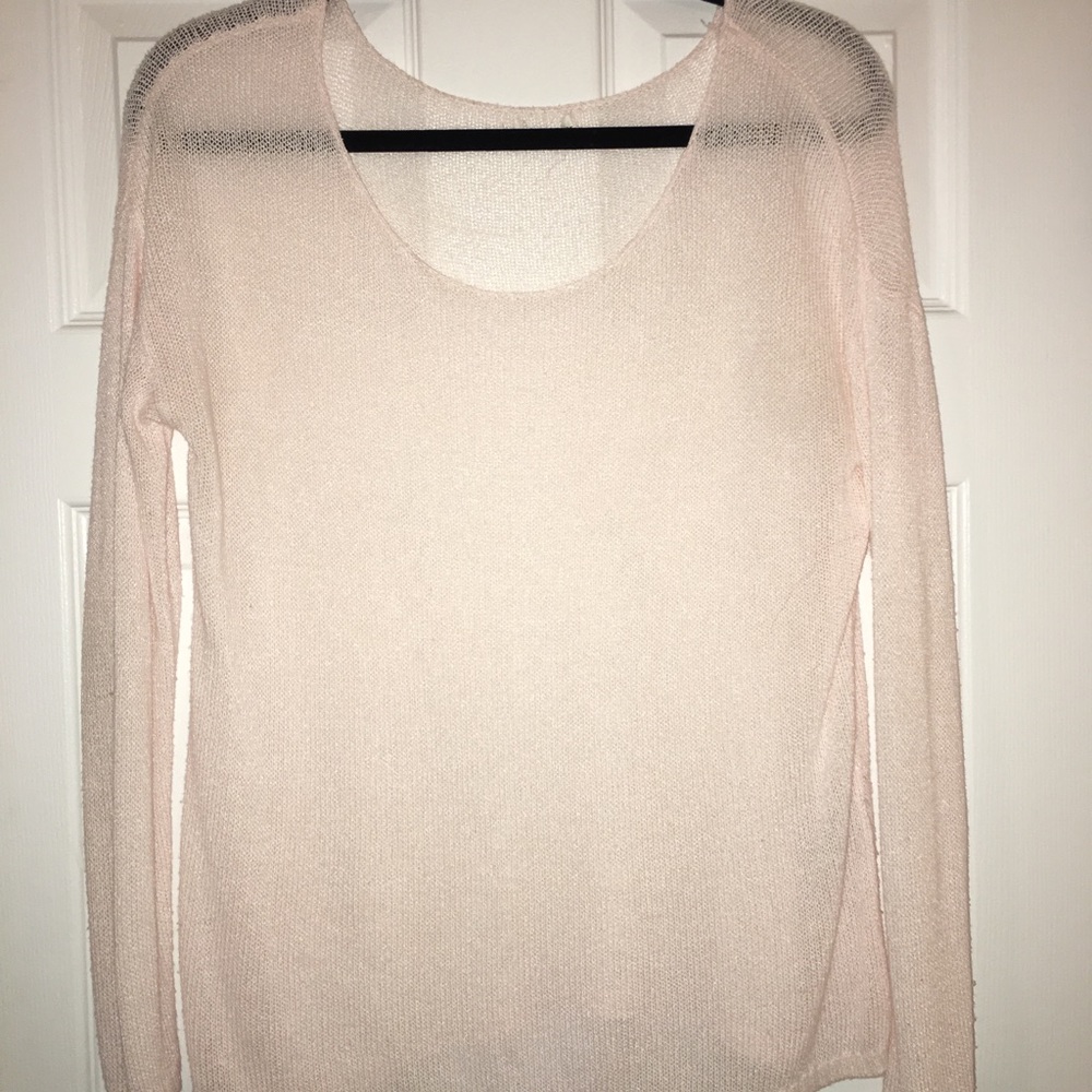 light pink sweater